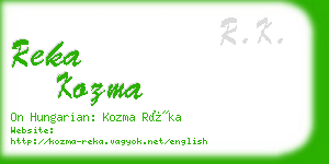 reka kozma business card